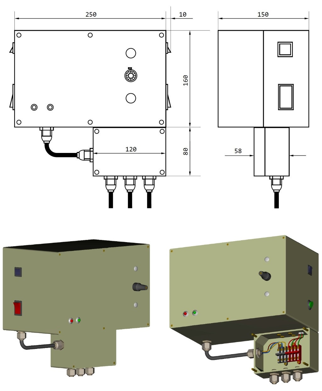 Moduł sterowania hamownicy typu HHM-138/MSR-1KR/P03.